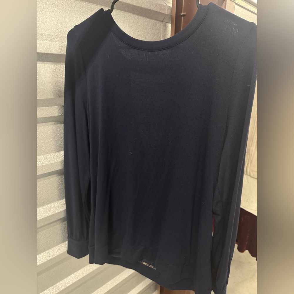 Navy Blue Top w/ Back Cut Out